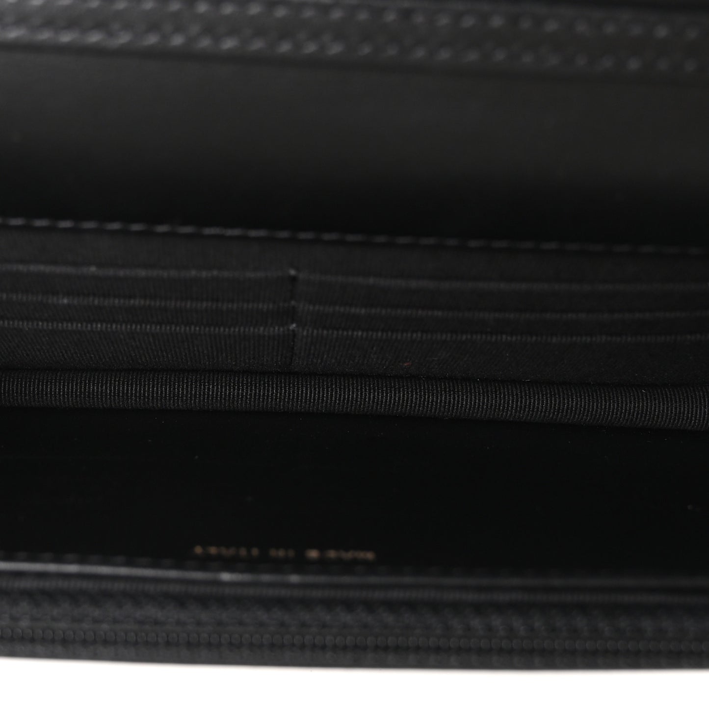 Calfskin Quilted Maxi Pearl Wallet On Chain WOC Black