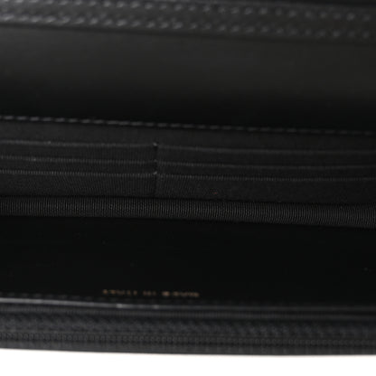 Chanel Calfskin Quilted Maxi Pearl Wallet On Chain WOC Black 5 of 12