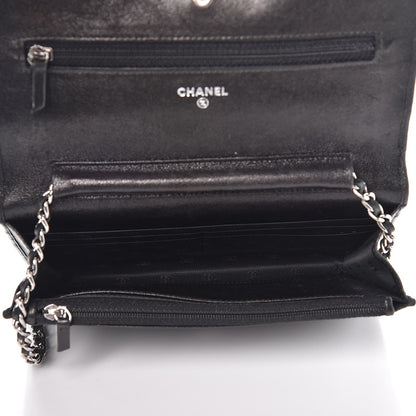 Chanel Goatskin Wallet on Chain WOC Black 5 of 15