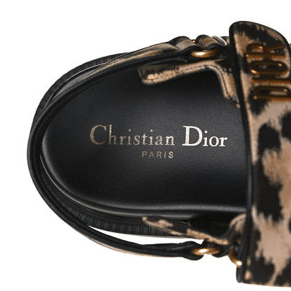 Christian Dior Technical Fabric Mizza Print DiorAct Sandals 38.5 Beige Multicolor 8 of 14