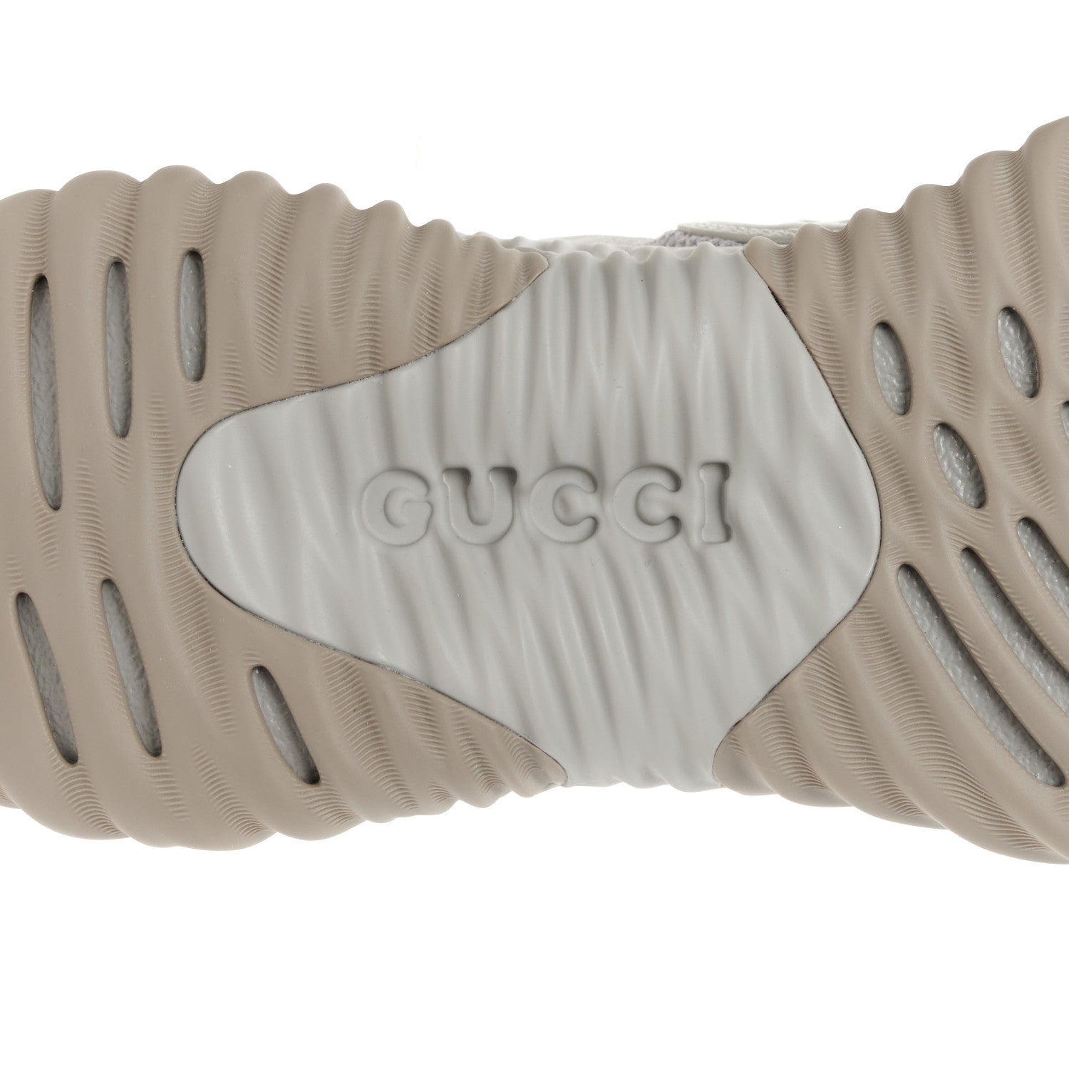 Gucci New Nappa Sombre Interlocking G Ripple Mens Platform Sneakers 8.5 Grey Sky 7 of 11