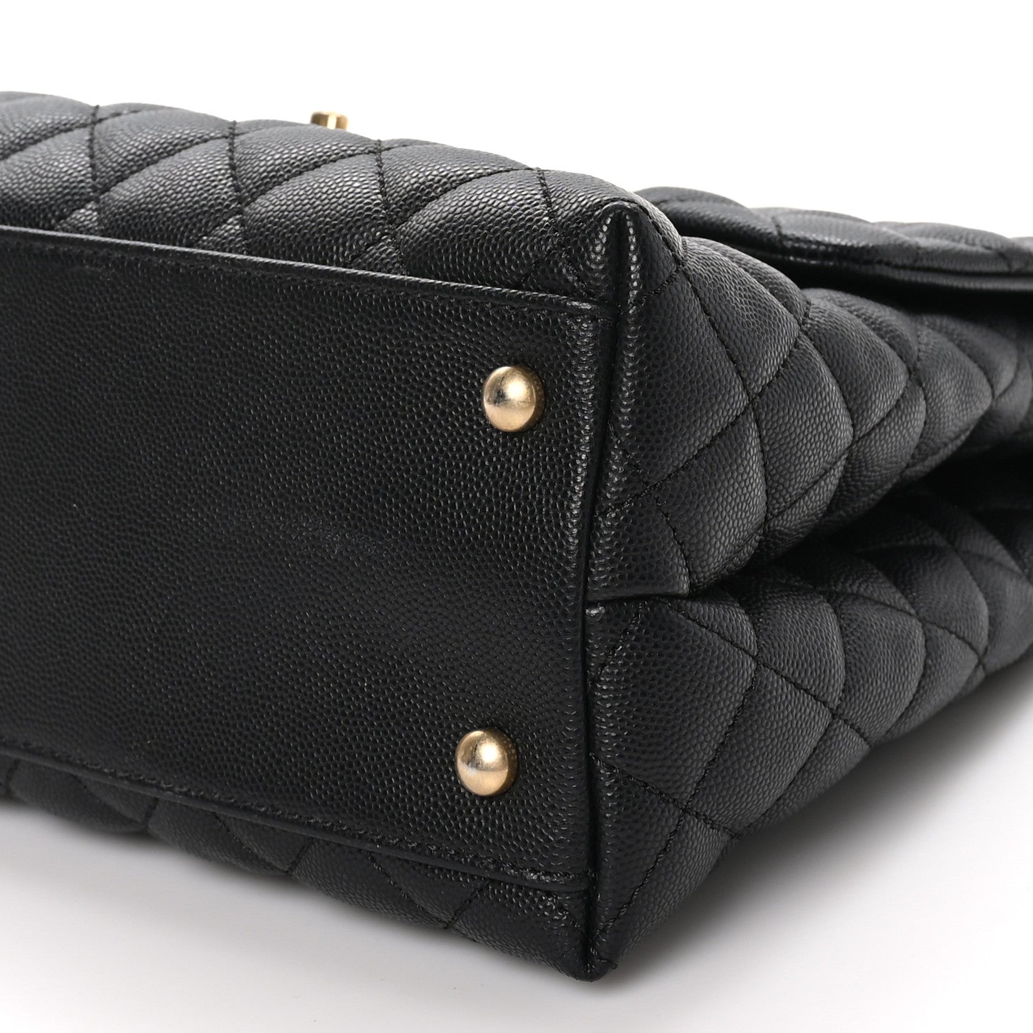 Chanel Caviar Lizard Quilted Medium Coco Handle Flap Black 10 of 10