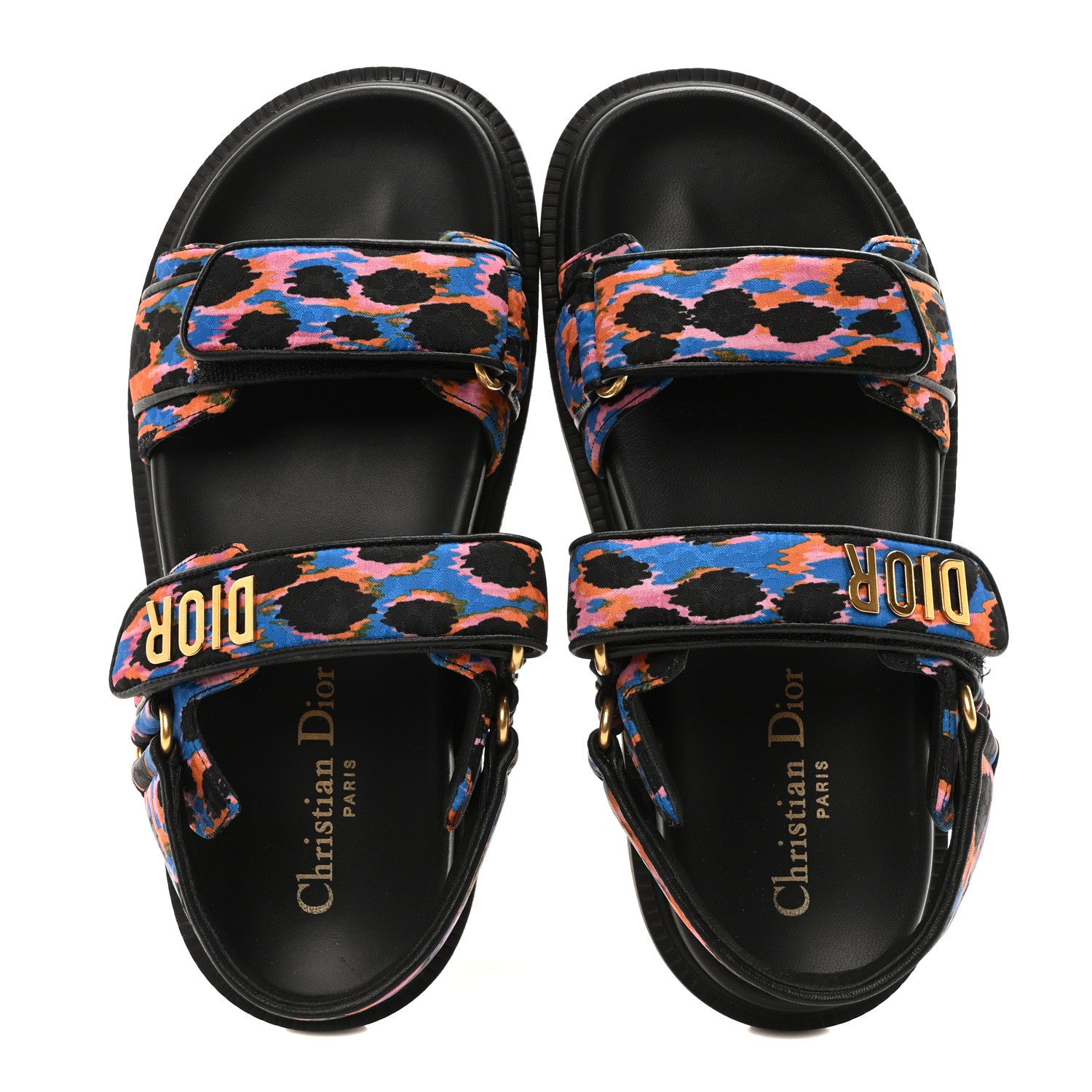 Christian Dior Technical Fabric Mizza Print Dioract Sandals 36 Multicolor 2 of 9