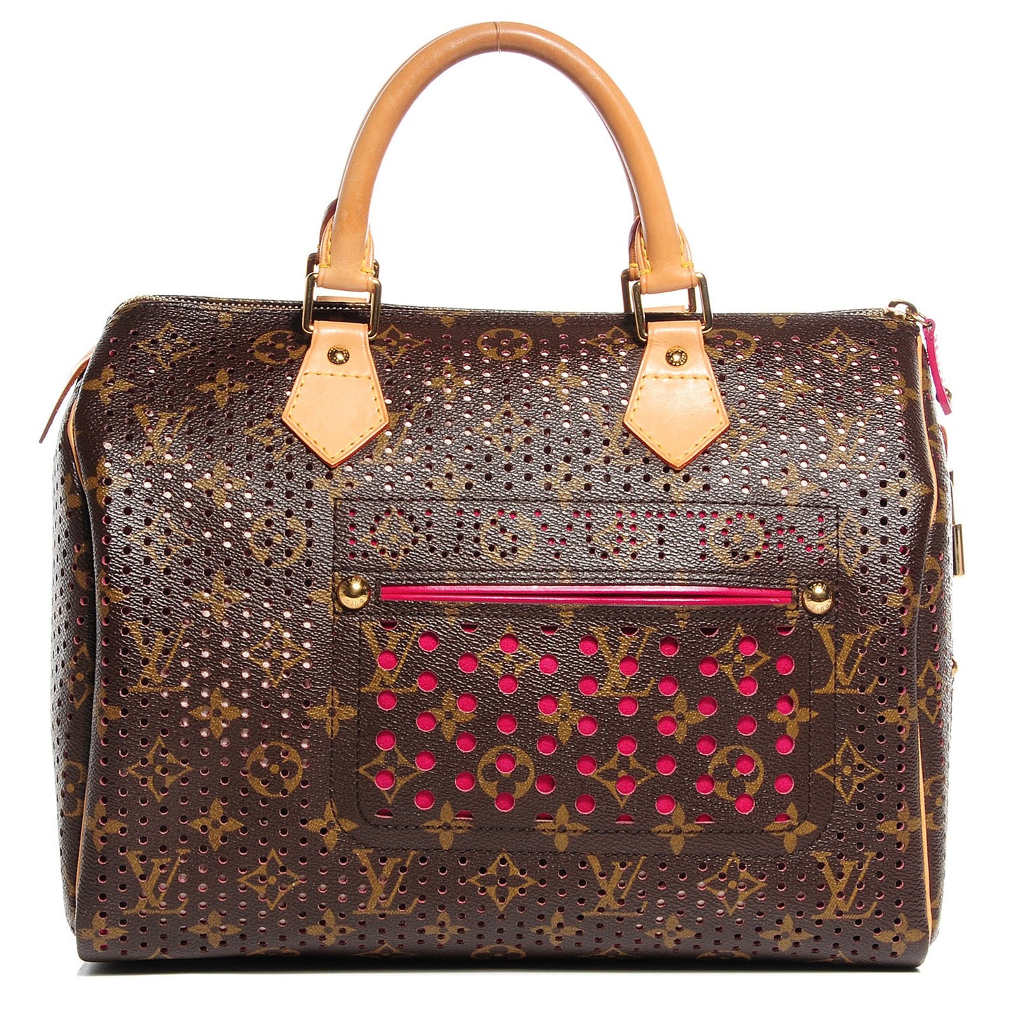 Monogram Perforated Speedy 30 Fuchsia