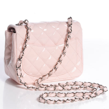 Chanel Patent Quilted Mini Square Flap Light Pink 3 of 10