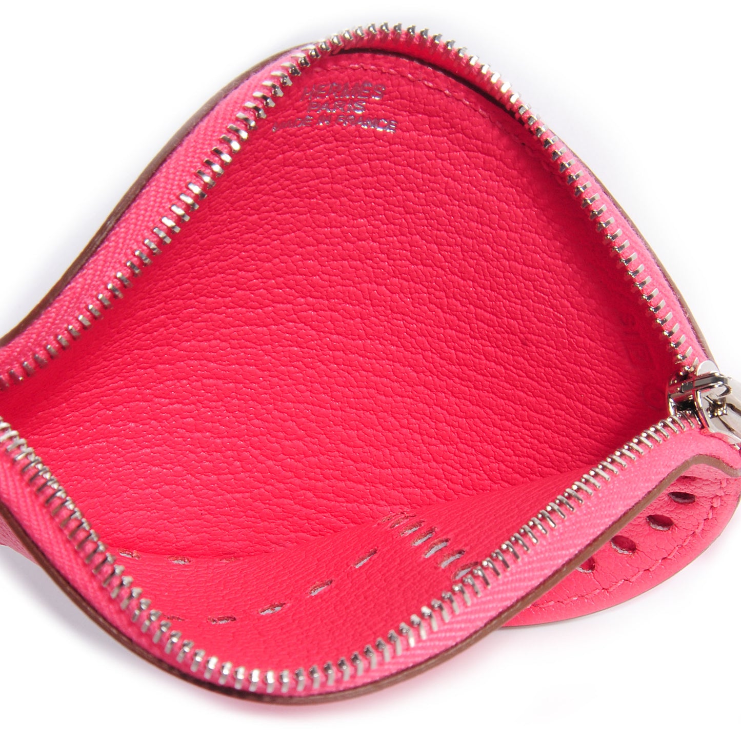Chevre Mysore Evelyne Coin Purse Rose Tyrien