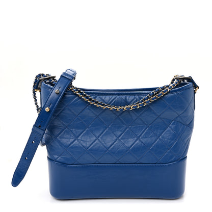Chanel Aged Calfskin Quilted Medium Gabrielle Hobo Blue 1 of 10