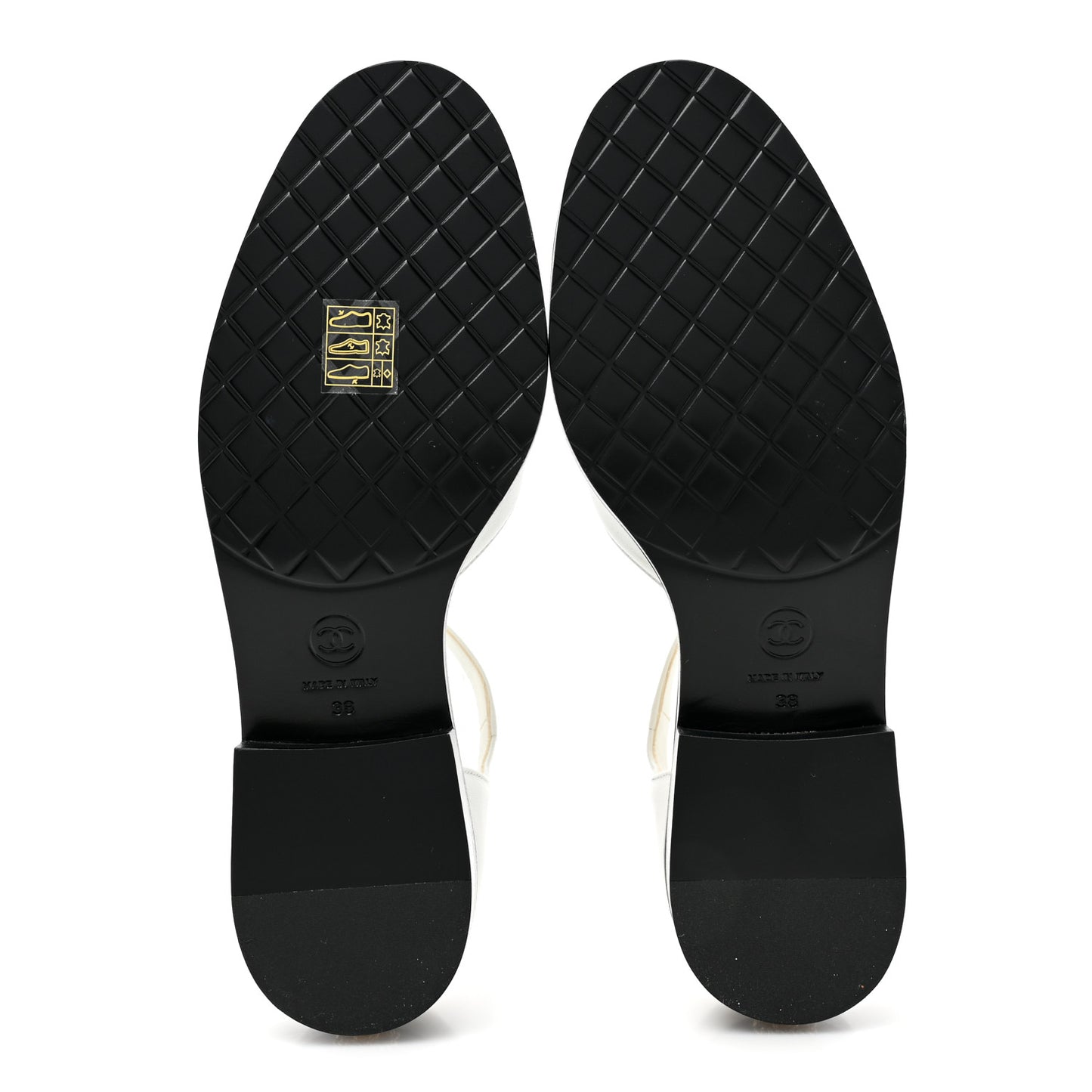 Shiny Goatskin Mary Jane Flats 38 White Black