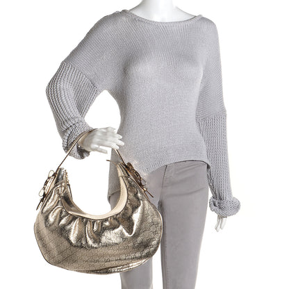 Gucci Guccissima GG Queen Hobo Gold 2 of 7