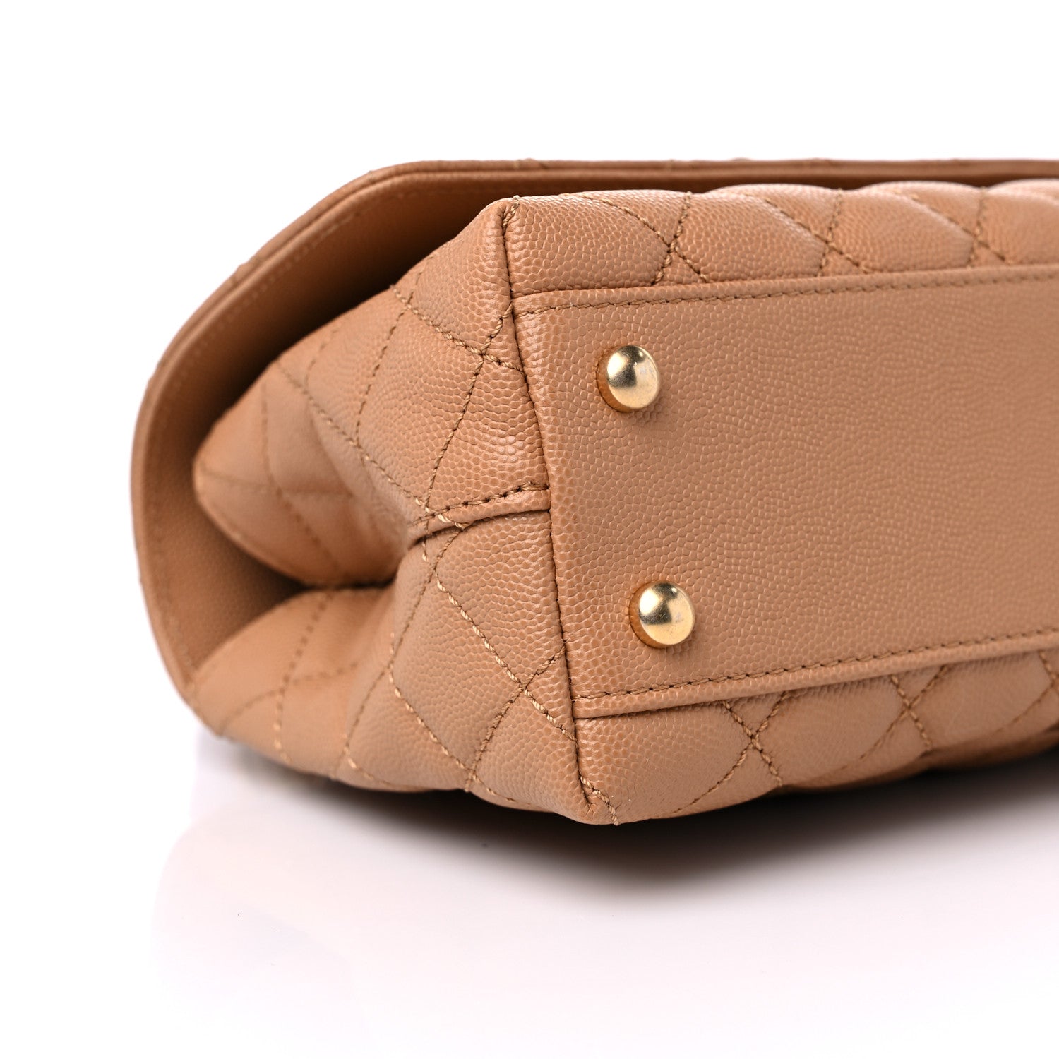 Chanel Caviar Quilted Mini Coco Chain Handle Flap Dark Beige 8 of 9