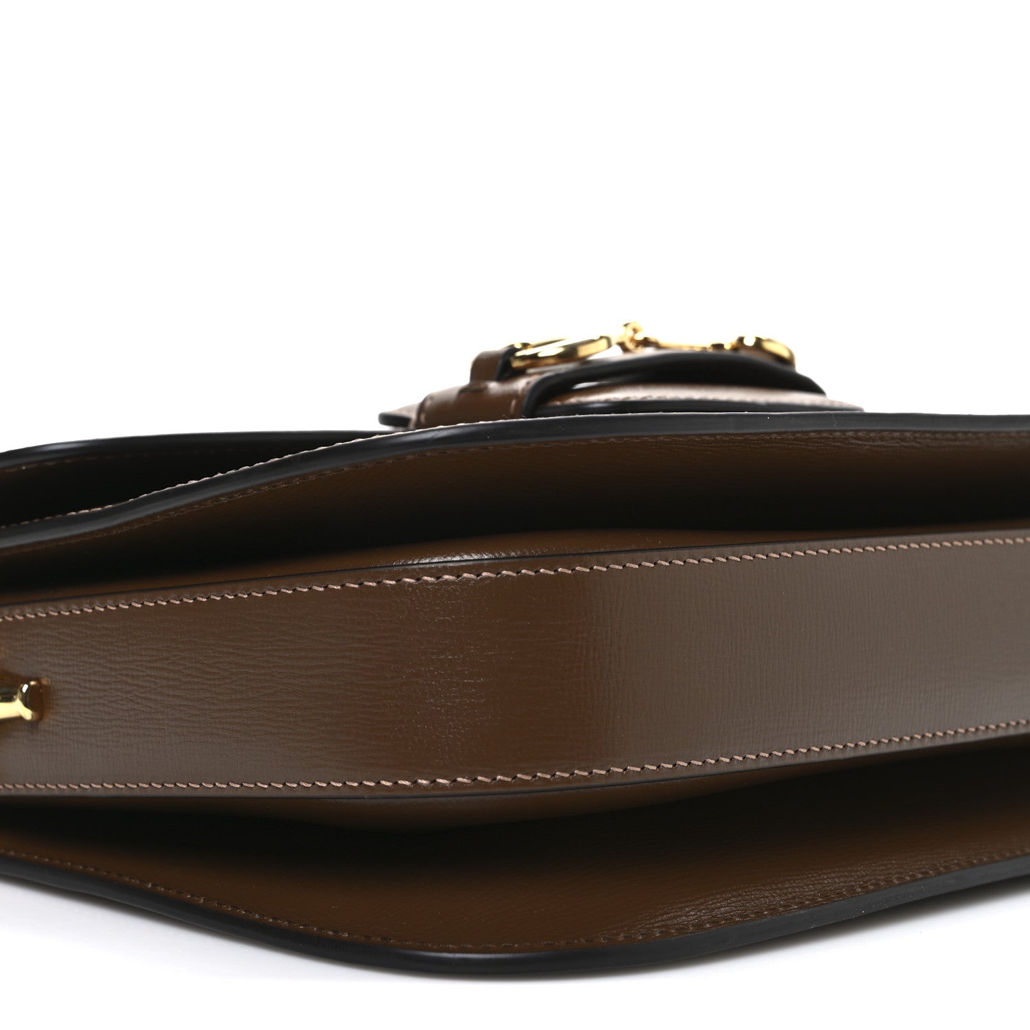 Gucci Azalea Calfskin Horsebit 1955 Shoulder Bag Brown Sugar 9 of 10