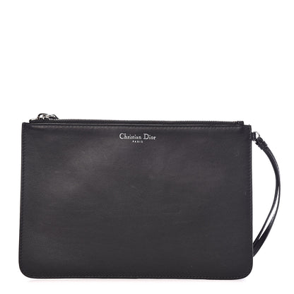Christian Dior Calfskin Diorissimo Pouch Black 1 of 11