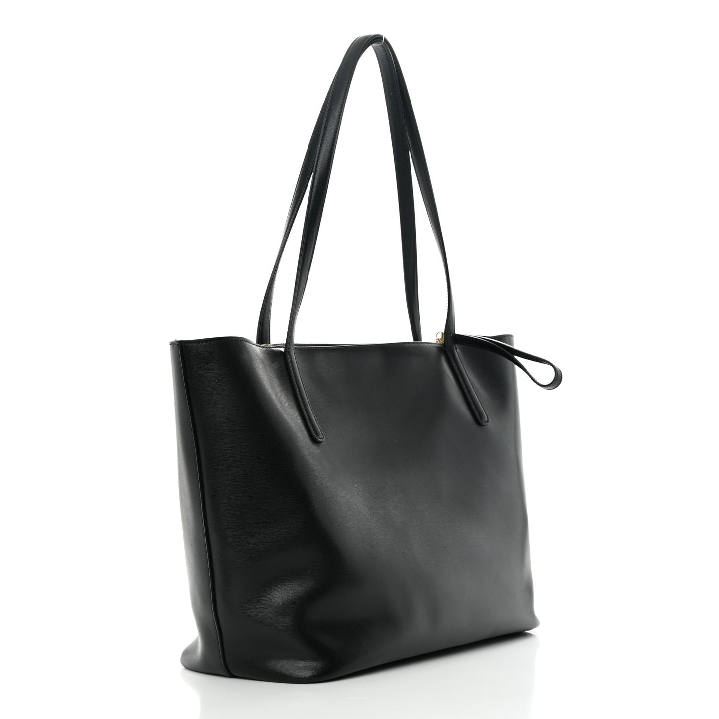 Calfskin Medium Gancini Tote Black