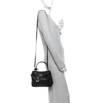 Balenciaga Natural Smooth Calfskin Mini Rodeo Top Handle Handbag Black 2 of 13