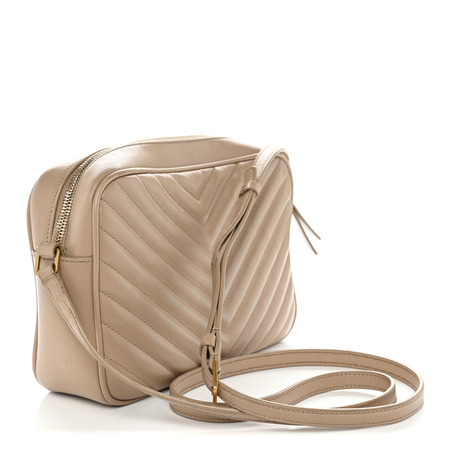 Calfskin Matelasse Monogram Lou Camera Bag Dark Beige