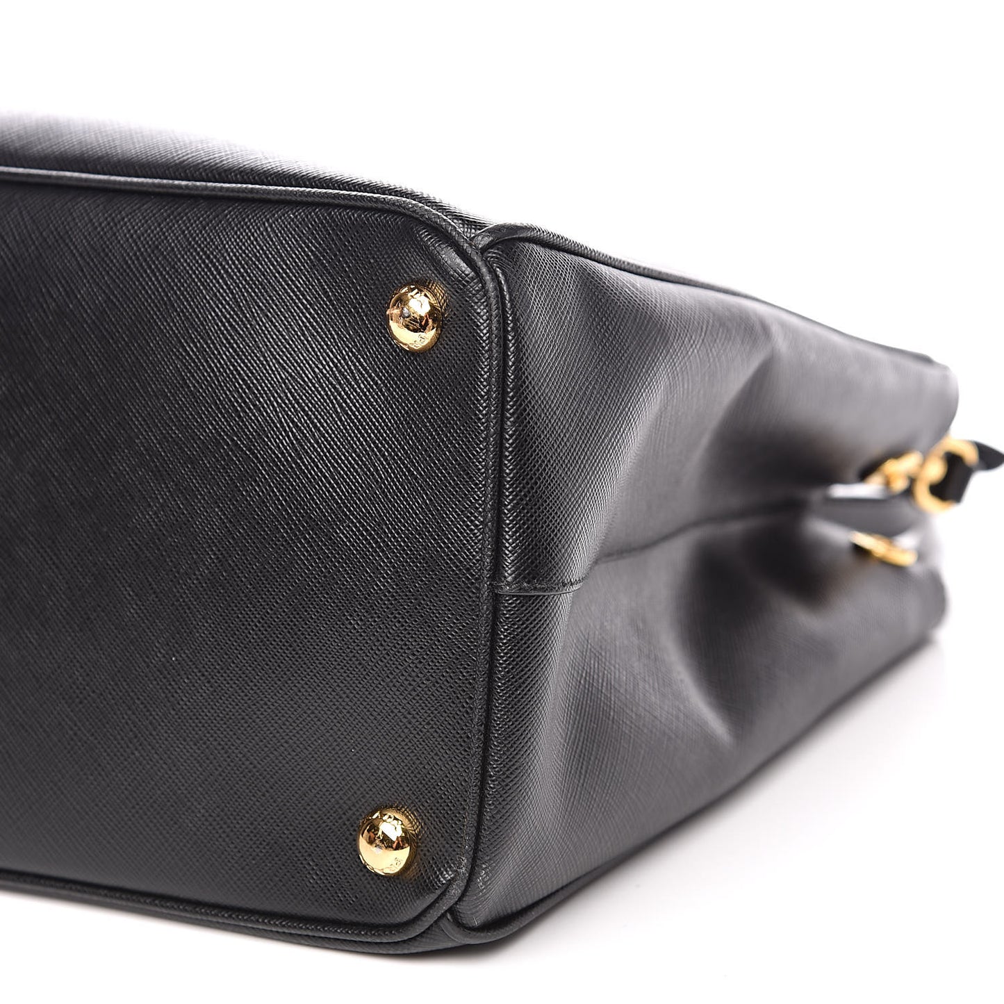 Saffiano Large Galleria Double Zip Tote Black