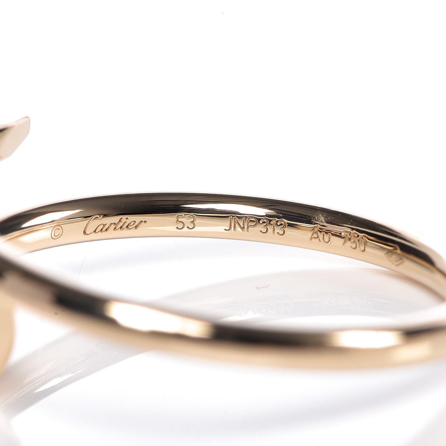 Cartier 18K Yellow Gold Small Juste Un Clou Ring 53 6.25 4 of 5