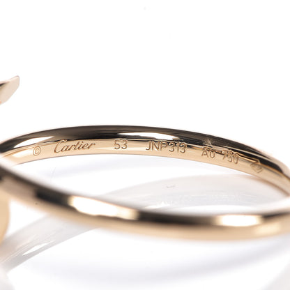 Cartier 18K Yellow Gold Small Juste Un Clou Ring 53 6.25 4 of 5