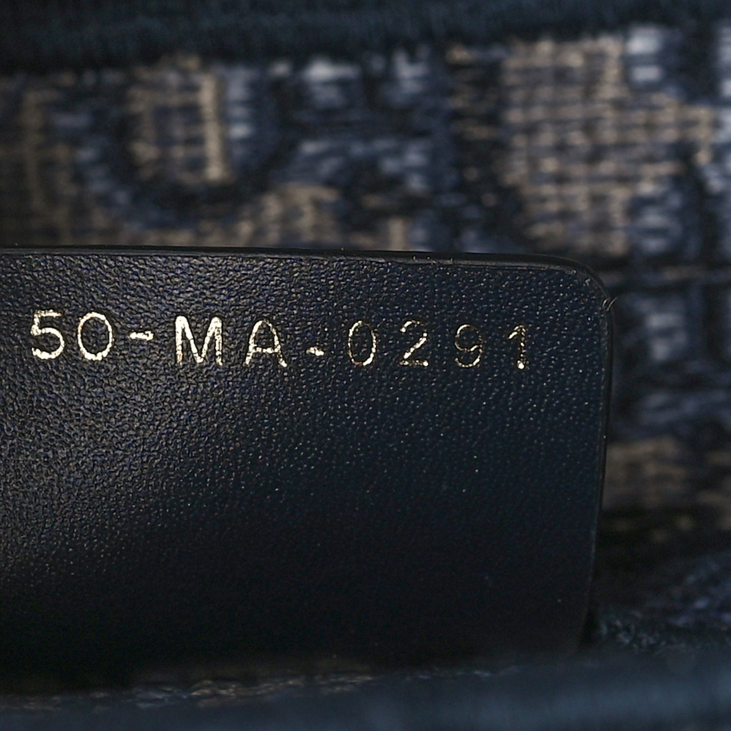 Oblique Embroidered Saddle Bag Blue