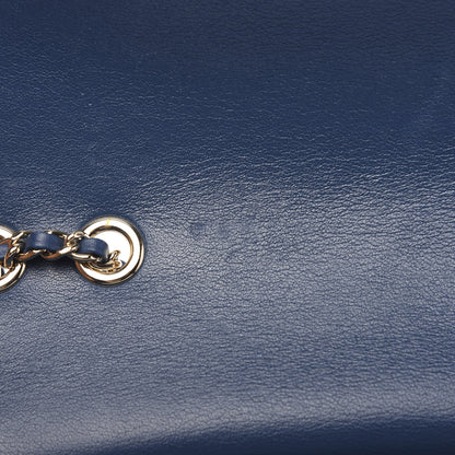 Chanel Sheepskin Quilted Beauty Lock Flap Blue 8 of 12