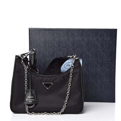 Prada Nylon Re-Edition 2005 Shoulder Bag Black 12 of 12