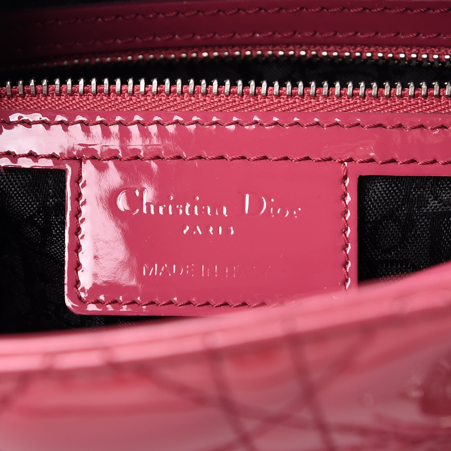 Christian Dior Patent Cannage Large Lady Dior Pink 7 of 10
