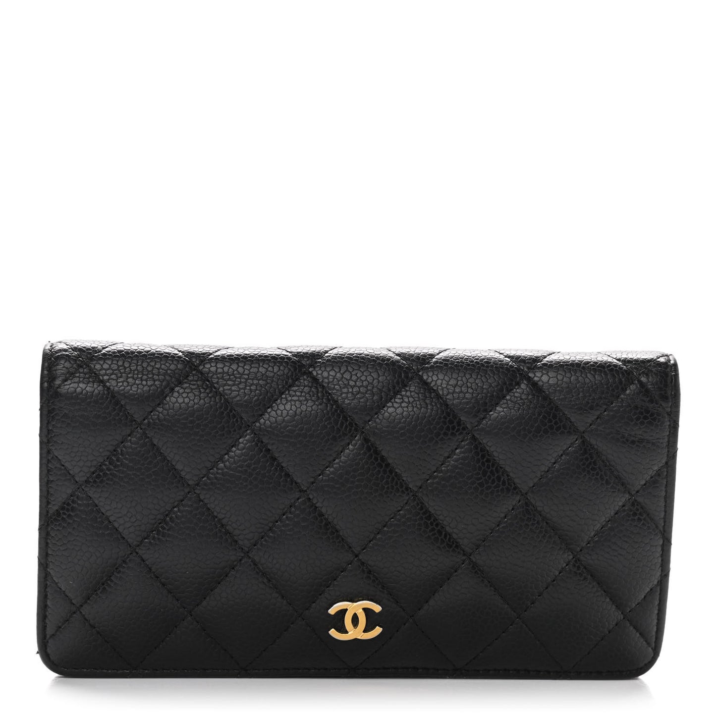 Caviar Quilted Yen Wallet Black