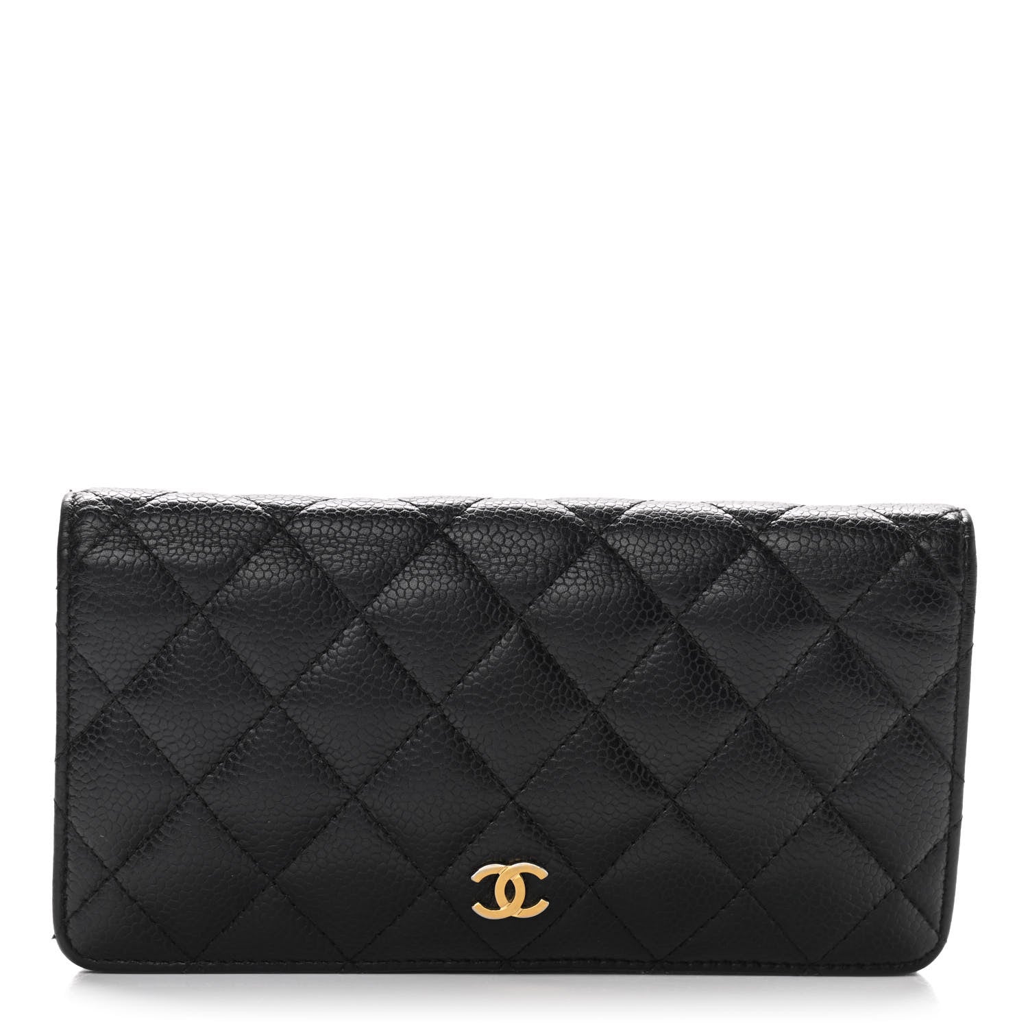 Chanel Caviar Quilted Yen Wallet Black 1 of 9