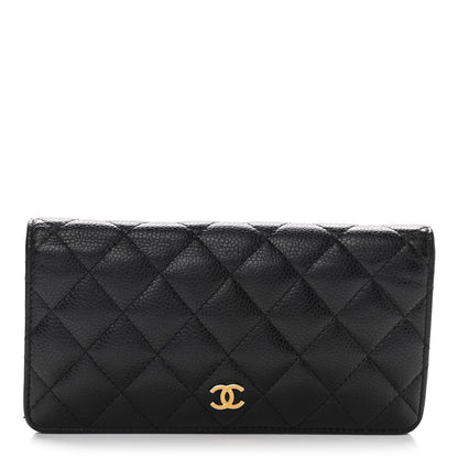 Chanel Caviar Quilted Yen Wallet Black 1 of 9