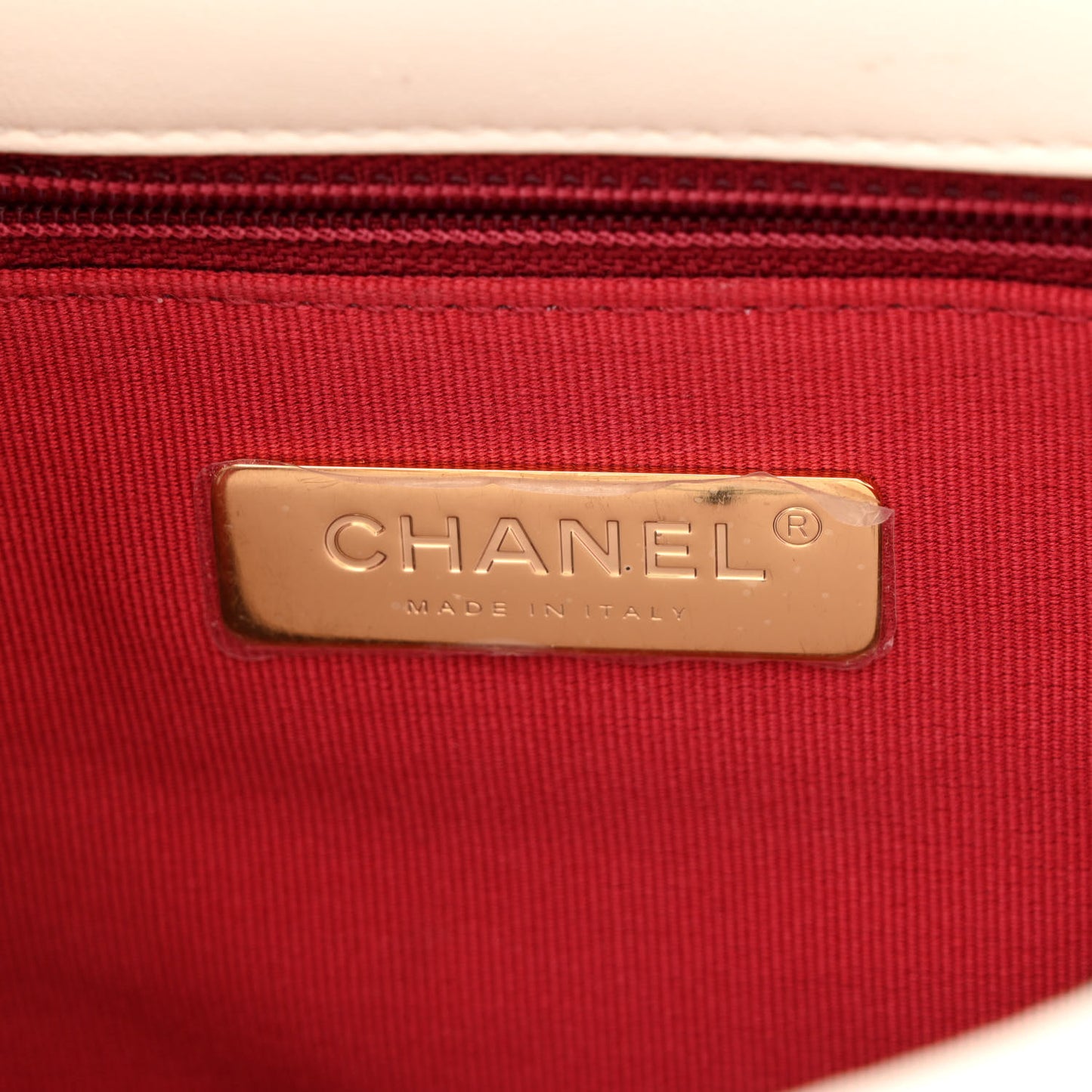 Lambskin Quilted Medium Chanel 19 Flap White