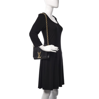 Louis Vuitton Calfskin Chain Louise GM Black 2 of 10