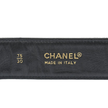 Chanel Suede CC Belt 75 30 Black 3 of 8