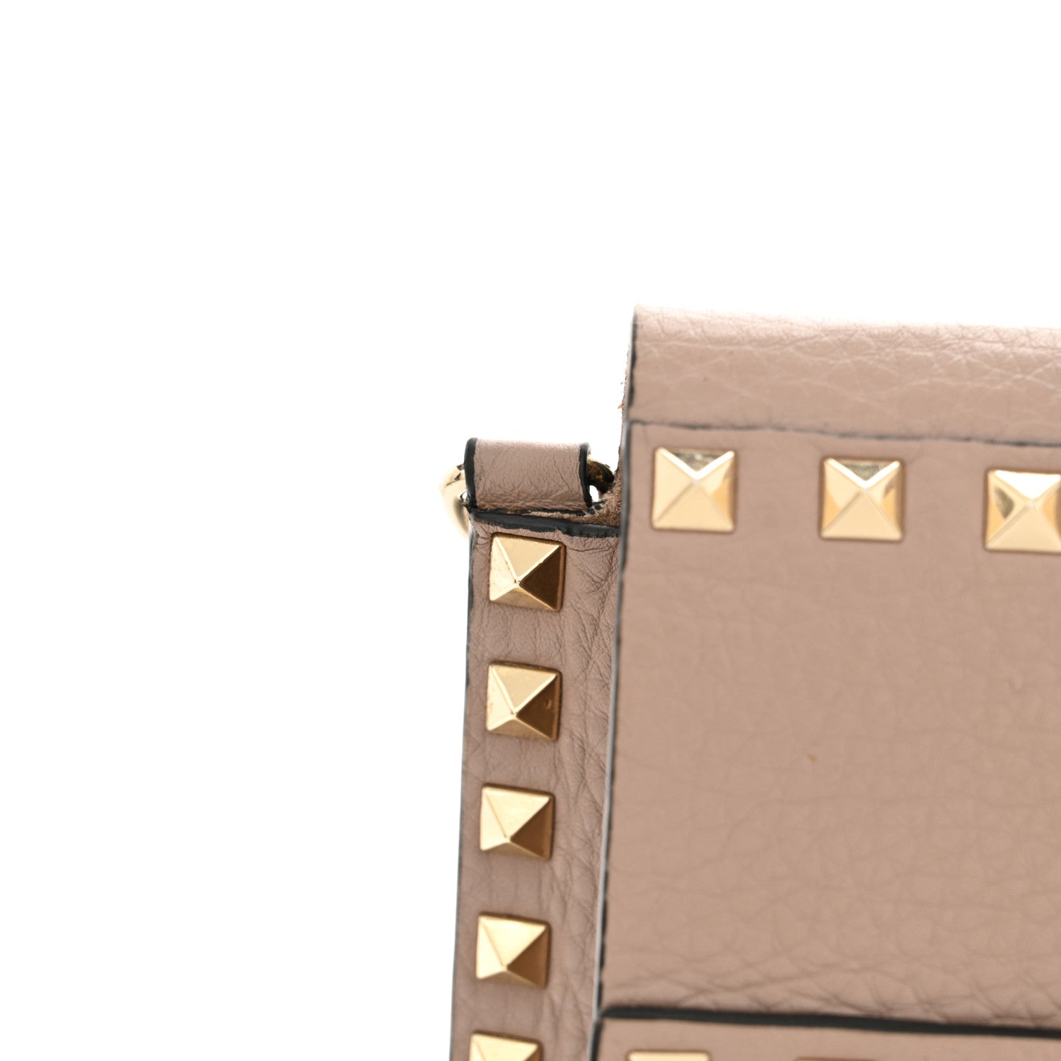 Valentino Garavani Grained Calfskin Small Rockstud Flap Crossbody Bag Poudre 14 of 15