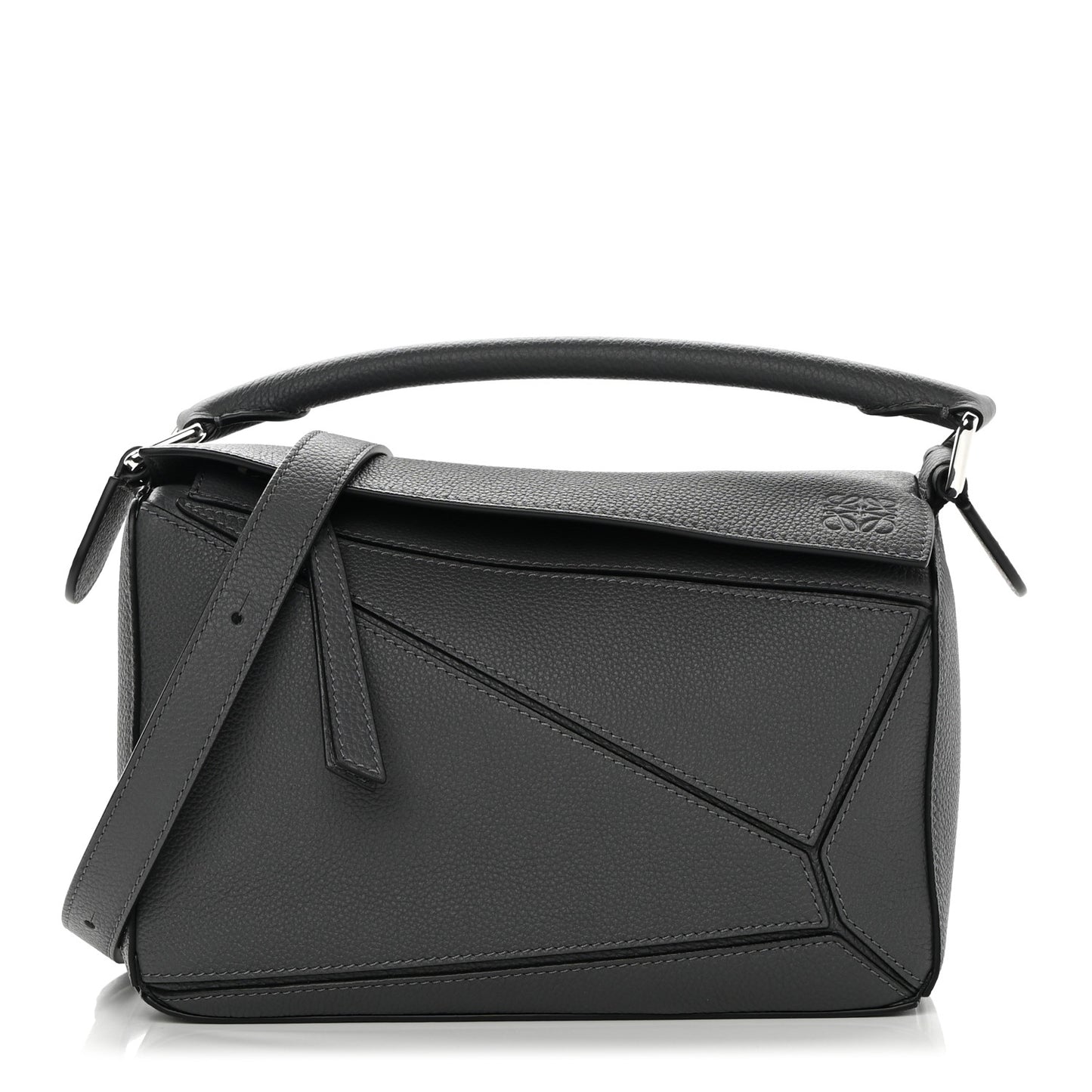 Calfskin Small Puzzle Bag Gunmetal