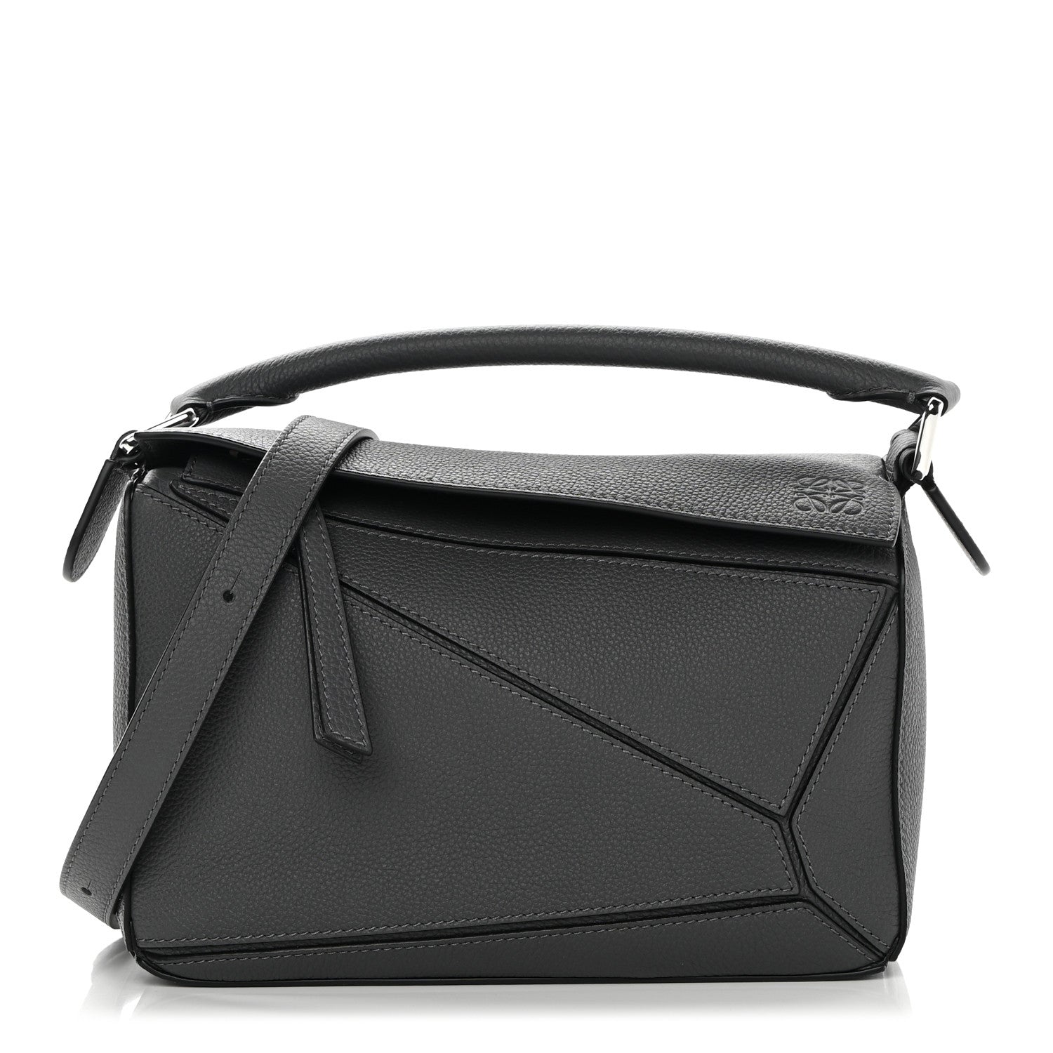 Loewe Calfskin Small Puzzle Bag Gunmetal 1 of 9
