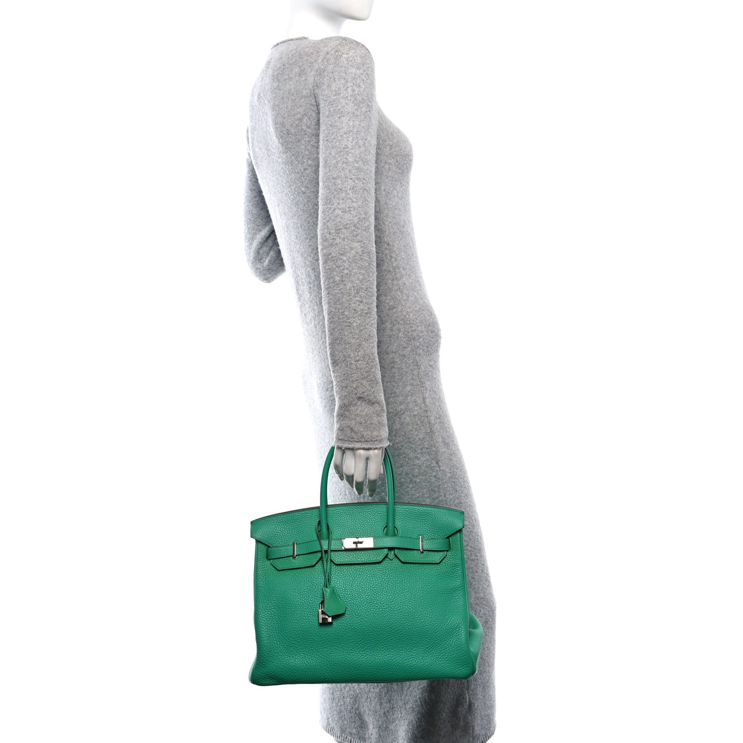 Hermes Taurillon Clemence Birkin 35 Menthe 2 of 10