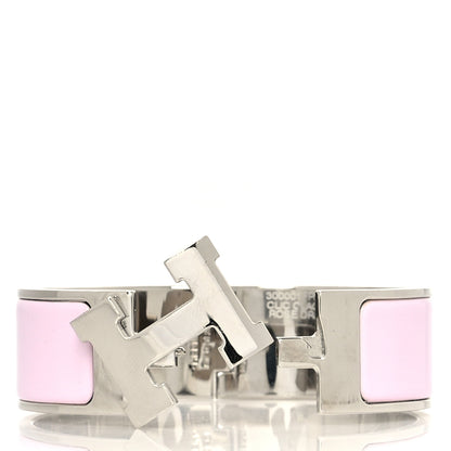 Hermes Enamel Wide Clic Clac H Bracelet PM Rose Dragee 4 of 5