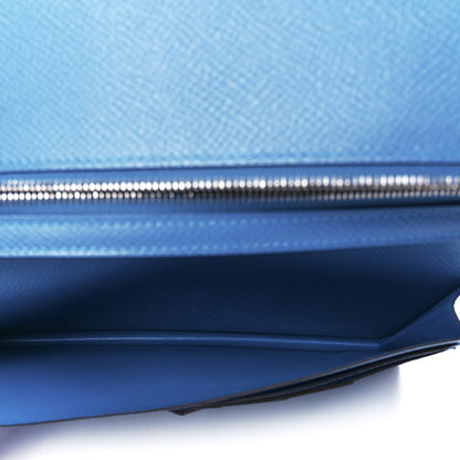 Hermes Epsom Shiny Alligator Bearn Touch Gusset Wallet Mykonos Bleu Zellige 8 of 14