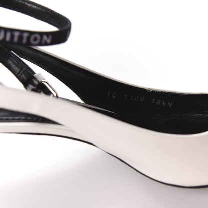 Louis Vuitton Patent Call Back Open Back Pumps 38.5 White 8 of 8