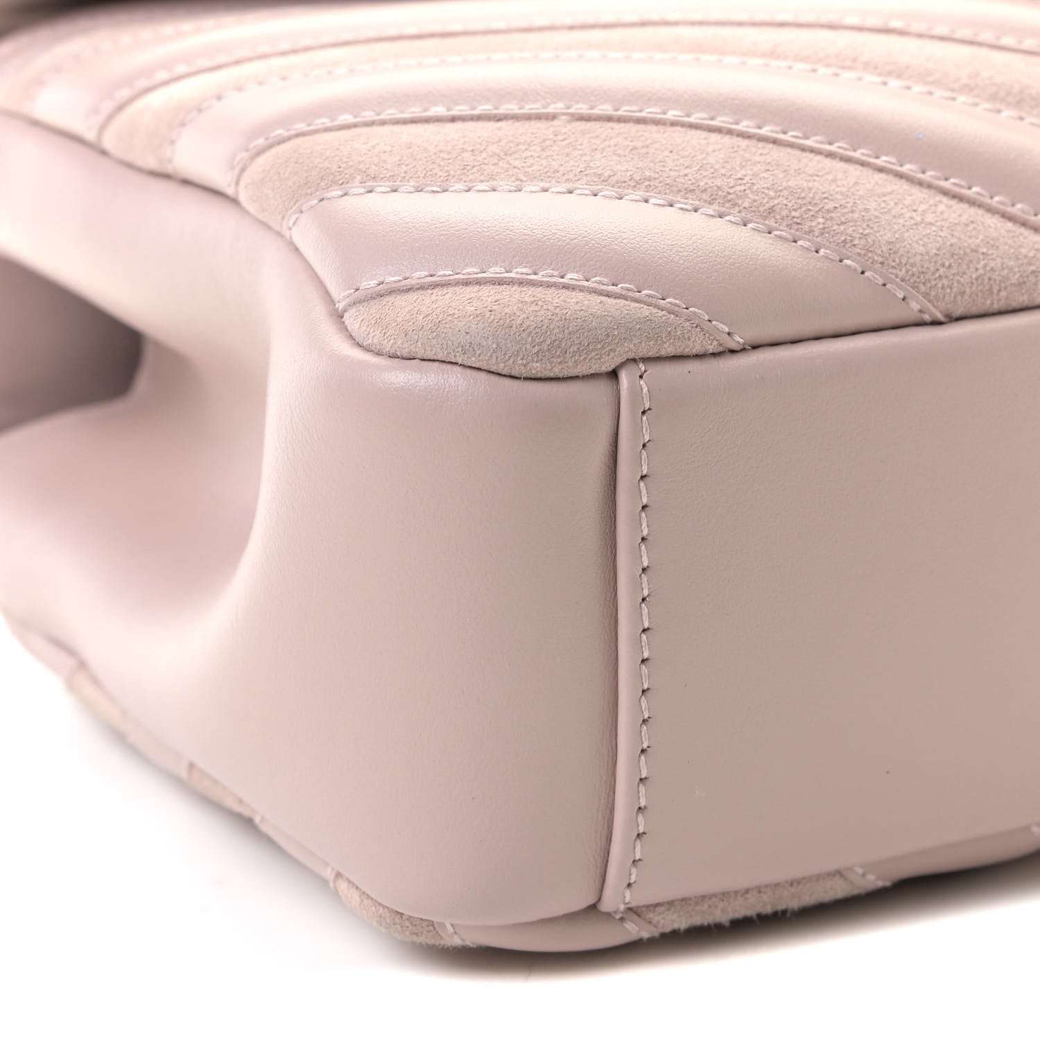 Saint Laurent Calfskin Suede Matelasse Chevron Medium Monogram College Bag Rose Poudre 9 of 10