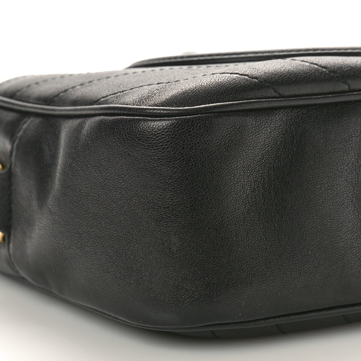 Gucci Sakai Be Green Calfskin Diagonal Stitched Small Blondie Shoulder Bag Black 8 of 9