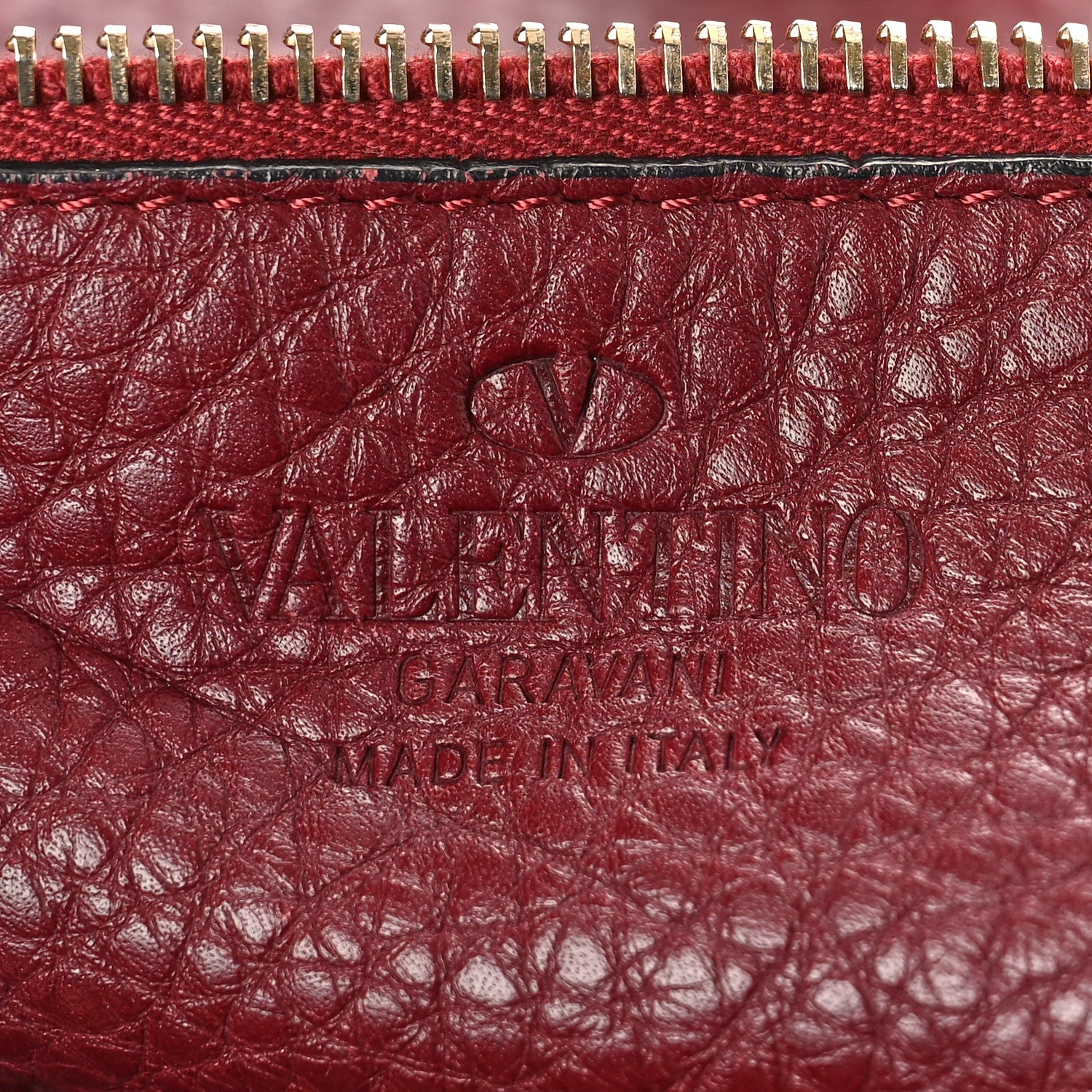 Valentino Garavani Pebbled Calfskin Medium Rockstud Tote Camelia 6 of 9