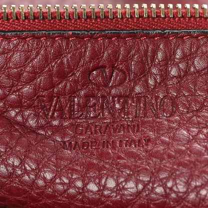Valentino Garavani Pebbled Calfskin Medium Rockstud Tote Camelia 6 of 9