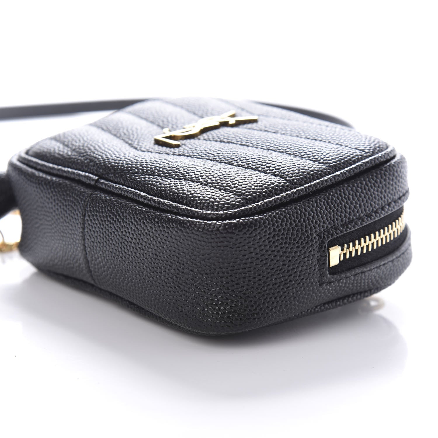 Saint Laurent Grain De Poudre Matelasse Monogram Baby Lou Camera Bag Black 9 of 10