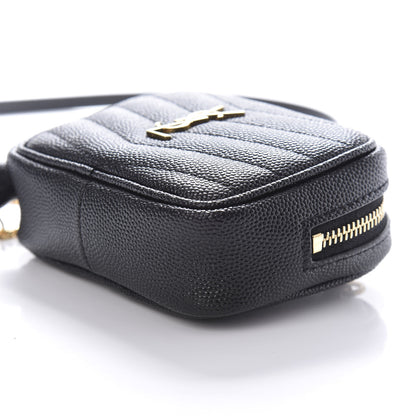Saint Laurent Grain De Poudre Matelasse Monogram Baby Lou Camera Bag Black 9 of 10