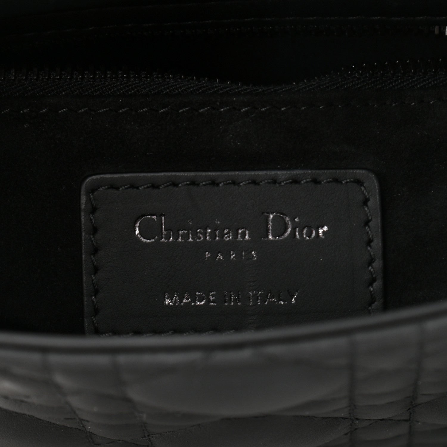 Christian Dior Ultra Matte Calfskin Cannage Mini Lady Dior Black 6 of 9