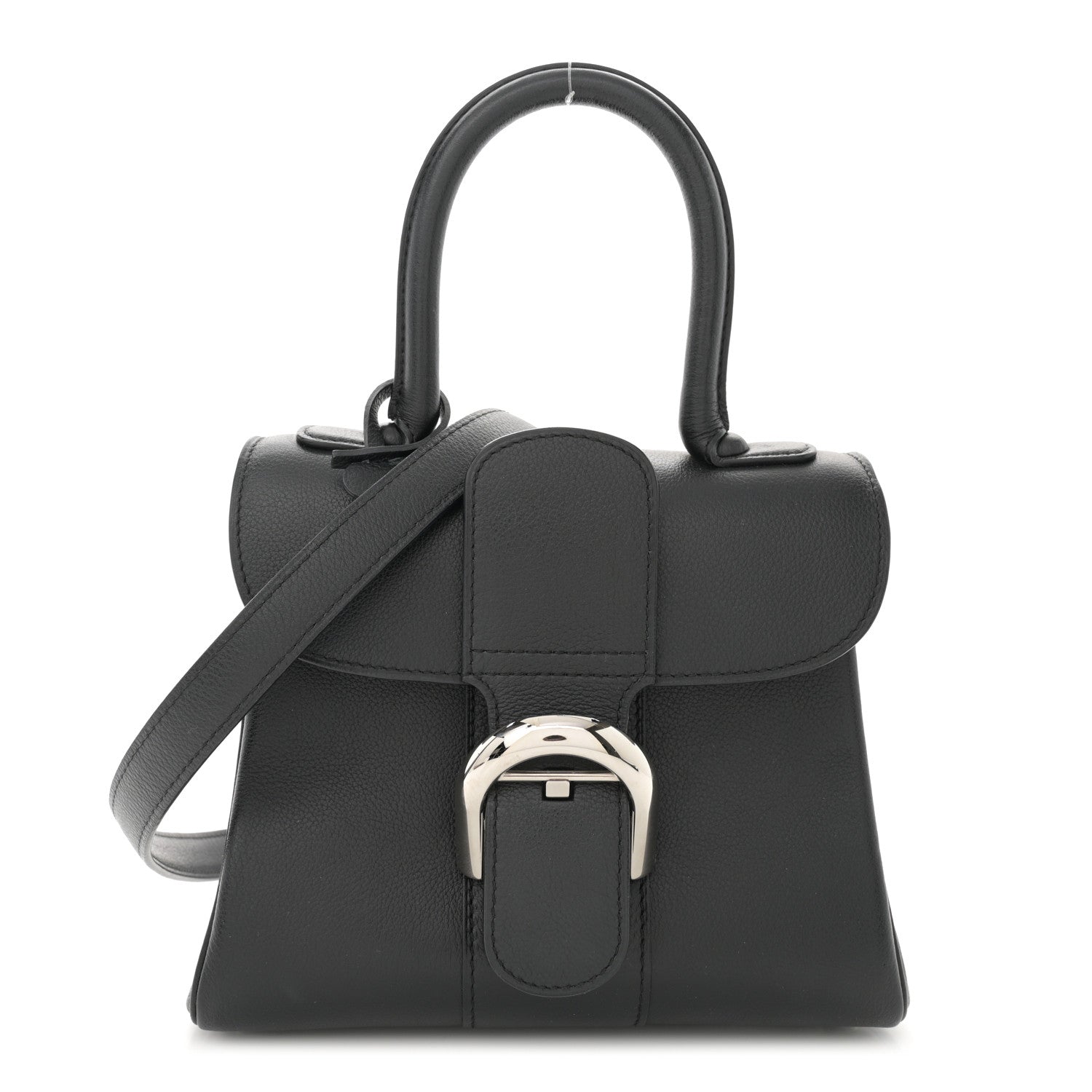 Delvaux Grained Calfskin Mini Brillant Satchel Black 1 of 10