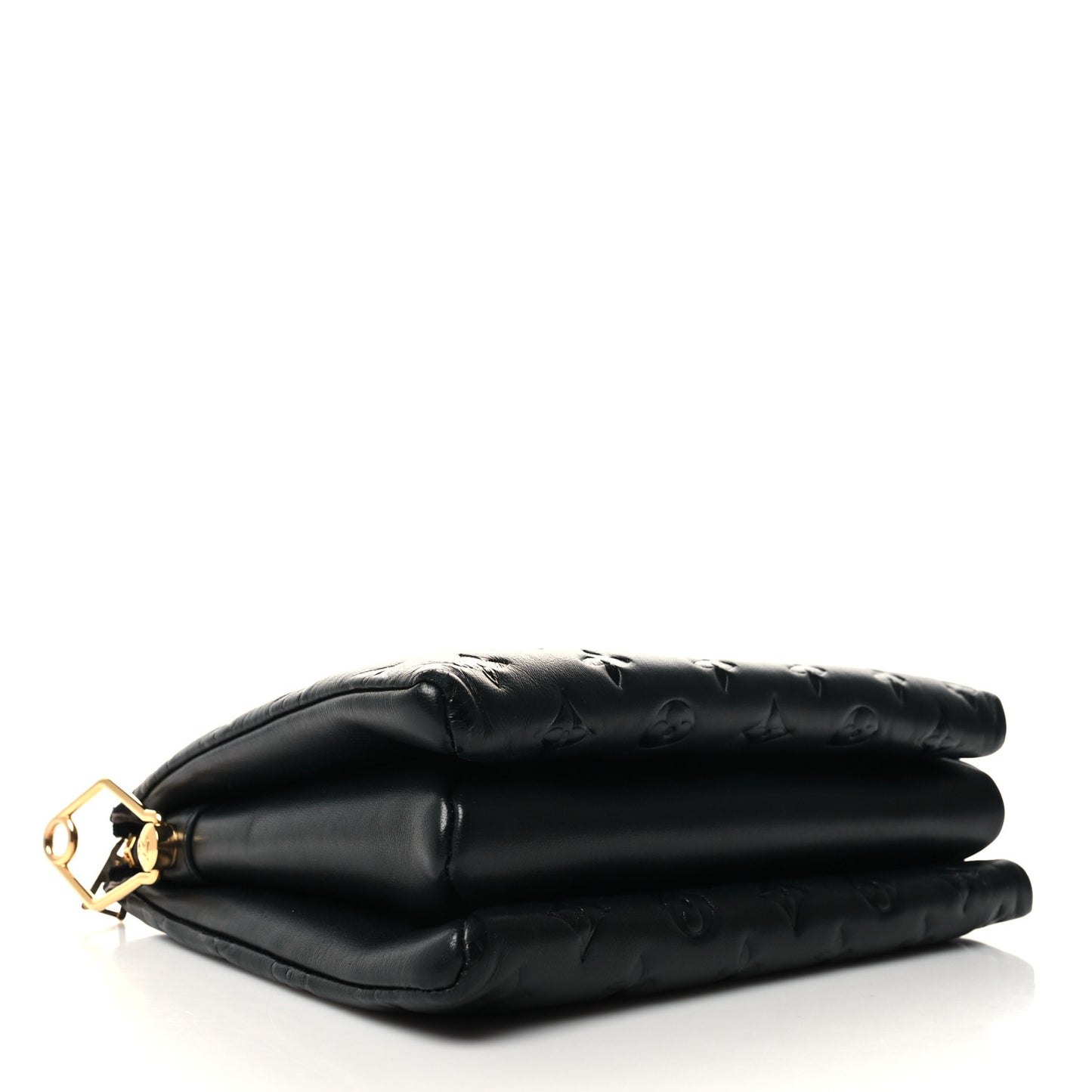 Lambskin Embossed Monogram Coussin PM Black