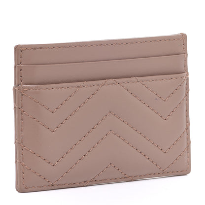 Gucci Calfskin Matelasse GG Marmont Card Holder Porcelain Rose 3 of 7