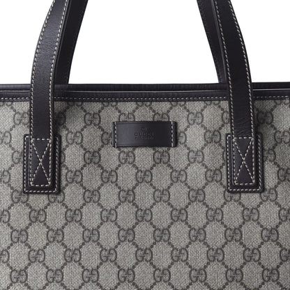 Gucci GG Supreme Monogram Medium Zippered Shopping Tote Dark Brown 10 of 10